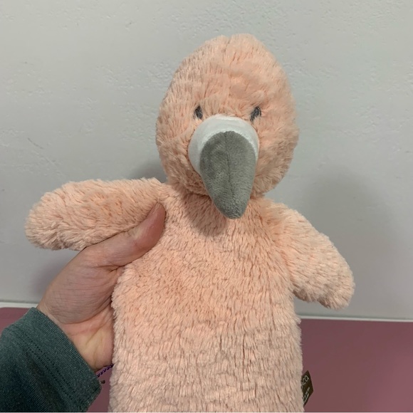 Demdaco Flamingo Bird Pink Minky Baby Lovey Security Blanket Rattle Soft Plush - Picture 2 of 6
